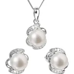 Perlová souprava z říčních perel bílá 29017.1