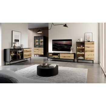 Laski Obývací stěna Lang sestava 2 s LED osvětlením