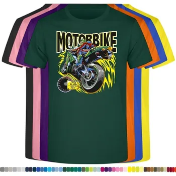 detske-levne-bavlnene-tricko-potisk-motorka-bike Barva: Bottle green - lahvově zelená, velikost: 164