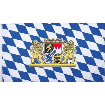 Vlajka MFH Vlajka Bavorska se lvem, polyester, 90 x 150 cm