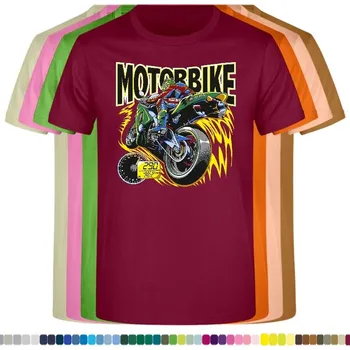 Dívčí tričko detske-levne-bavlnene-tricko-potisk-motorka-bike Barva: Burgundy - vínová, velikost: 152