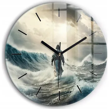 Hodiny Nástěnné hodiny SacroArte modré 60 cm