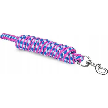 Vodítko pro koně START Soft 2m měkký modrý/růžový s karabinou