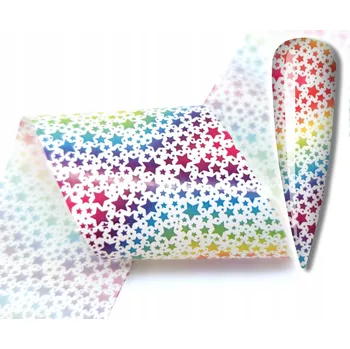 FÓLIE NA NEHTY TRANSFEROVÁ 100cm x 4cm HVĚZDIČKY
