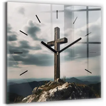 Hodiny Nástěnné hodiny SacroArte modré 30 cm