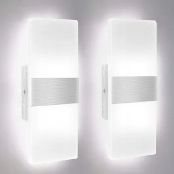 Nástěnné svítidlo bílé s integrovaným 12W LED zdrojem