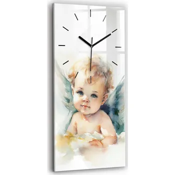 Hodiny Skleněné hodiny Sklo Nástěnné Tiché ručičky Kuchyně Ilustrace Anděl