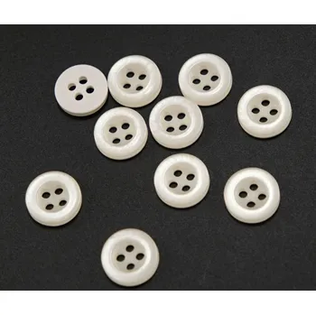 Knoflík Dírkový košilový knoflík - lomená bílá - průměr 1 cm