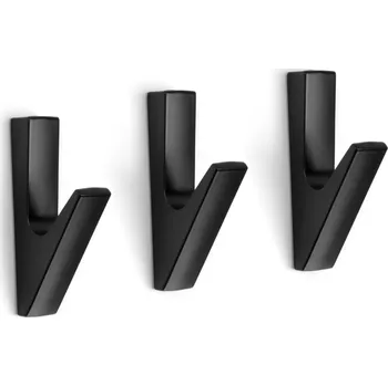 Věšák Sada 3 ks hliníkových háčků HARRY černá