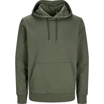 pracovní mikina Jack & Jones Mikina s kapucí Classic Hood, unisex COT423902anw02-beetle gree M Zelená beetle