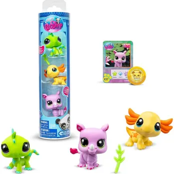Figurka Littlest Pet Shop 3 figurky - zelený dino a kamarádi