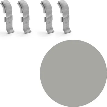 Podlahová lišta NOVÁK Spojka k soklové liště PVC šedá 56x23, 4 ks NGTF03