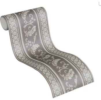 Tapeta 36731-1 Vliesová bordura na zeď zámecký šedý vzor, velikost 4 cm x 5 m