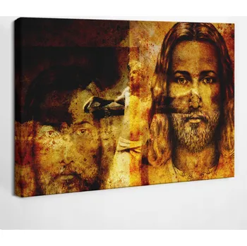 Obraz Výtisk na plátno do pokoje Obraz tváře Ježíše 30x20 cm