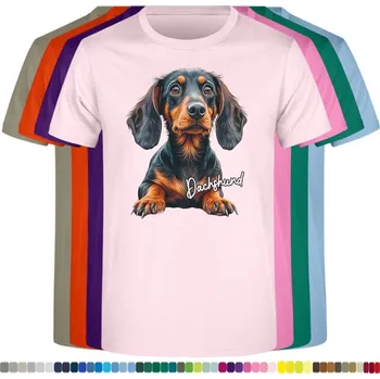 detske-levne-bavlnene-tricko-potisk-jezevcik Barva: Pink - růžová, Dětská bavlněná trička JHK: L