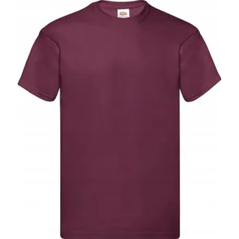 Pánská móda Tričko pánské Original Tshirt Fruit of the Loom Burgund S