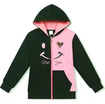 Dívčí mikina - KUGO MM9816, černá / světle růžová Barva: Černá, Velikost: 158