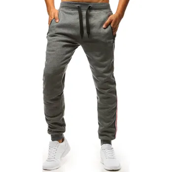 Tmavě šedé tepláky s červeným pruhem UX3623 Velikost: XL