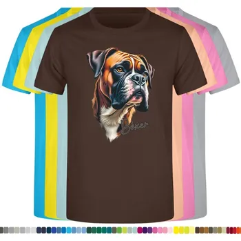 Dívčí tričko detske-levne-bavlnene-tricko-potisk-boxer Barva: Chocolate - čokoládově hnědá, Dětská bavlněná trička JHK: M