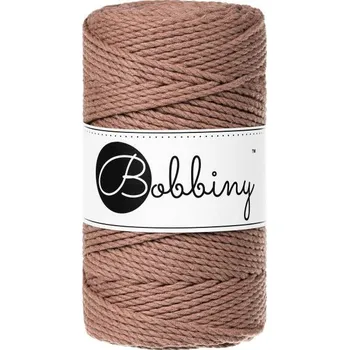 Příze Bobbiny bavlněná šňůra na macramé 3ply REGULAR Mocha Mousse