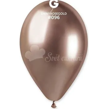 Balónek Balónek chromovaný 1 KS lesklý růžovo zlatý (ROSEGOLD) 33 cm - SMART