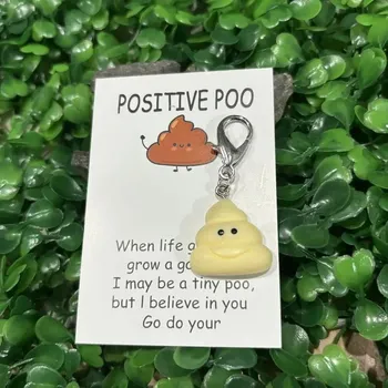 Klíčenka hovínko, emoji POO s motivačním citátem Barva: Žlutá