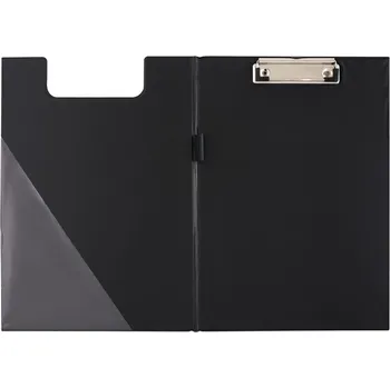 Psací podložka Podložka na psaní s klipem A4 deska clipboard uzavíratelná s obálkou černá