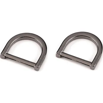 Polokroužek na textil a doplňky šíře 20 mm Varianta: 4 nikl černý, Balení: 10 ks