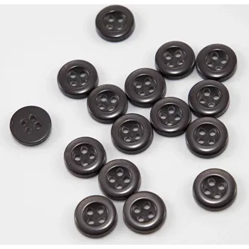 Knoflík Dírkový košilový knoflík - tmavě hnědý - průměr 1 cm