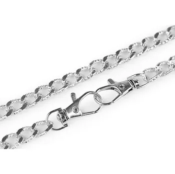 Řetízek Řetízek na kabelku s karabinou reliéf - nikl