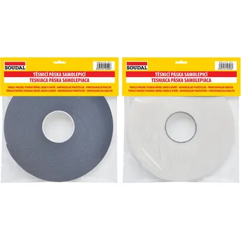 Těsnění do okna a dveří Soudal Těsnicí páska 9/3 mm 20 m šedá / bílá Barva: Šedá