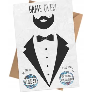 Obraz Stírací los KUPÓN pro SVĚDKA žádost oblek