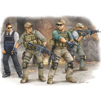 Plastikový model PMC in Iraq 2005 - VIP Security Guards - Trumpeter 00420