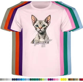 Dívčí tričko detske-levne-bavlnene-tricko-potisk-kocka-devon-rex Barva: Pink - růžová, Dětská bavlněná trička JHK: M