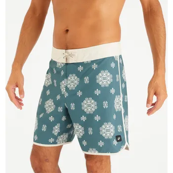 Pánské plavky DECATHLON Pánské surfařské kraťasy 500 Long 18" Hyperdrama L ŠEDÁ