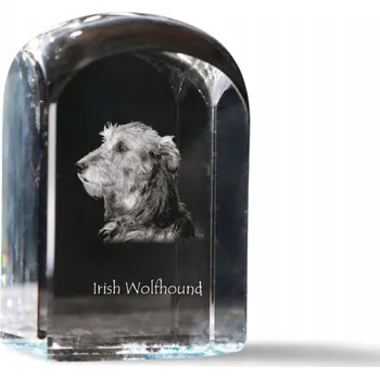 Obraz Irský vlkodav - fotografie v křišťálu, suvenýr, těžítko na papír