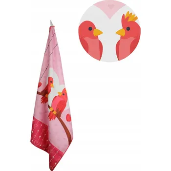 Utěrka KUCHYŇSKÁ UTĚRKA ROMANTICKÁ HADŘÍK RUČNÍČEK ZAMILOVANÉ HRDLIČKY MĚKKÁ