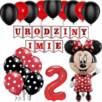 Balónek BALÓNKY sada narozeniny MYŠKA MINI MINNIE + JMÉNO