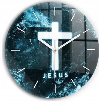 Hodiny Nástěnné hodiny SacroArte modré 30 cm