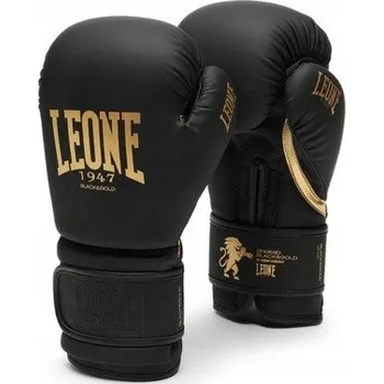 Boxerské rukavice Boxerské rukavice Leone 1947 Black&Gold 10 oz