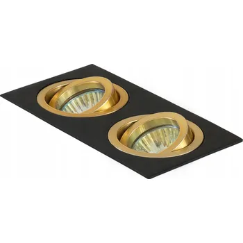Bodové svítidlo DVOJITÉ SVÍTIDLO GU10 MR16 ČERNÉ ZLATÉ POHYBLIVÉ