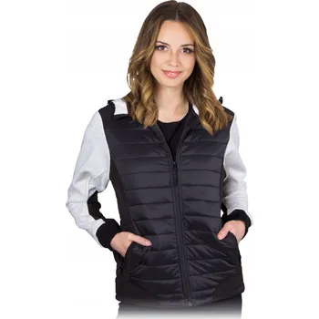 Moto bunda Dámská prošívaná černá bunda na zip s kapucí LH-TWIST BJS vel. L