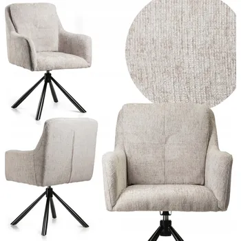 Křeslo Židle HowHomely béžová látka 1 ks