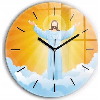 Hodiny Nástěnné hodiny SacroArte oranžové 60 cm