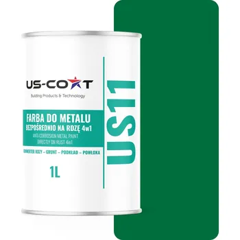 barva na kov Barva antikorozní barva na kov US-Coat 1 l ZELENÁ RAL6029 satén