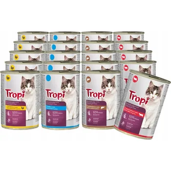 Krmivo pro kočku Tropi mokré krmivo pro kočky Mix Chutí v omáčce 24x415g