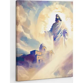 Obraz Obraz na plátně s rámem Náboženský vertikální Ježíš ochránce kostela 60x80 cm