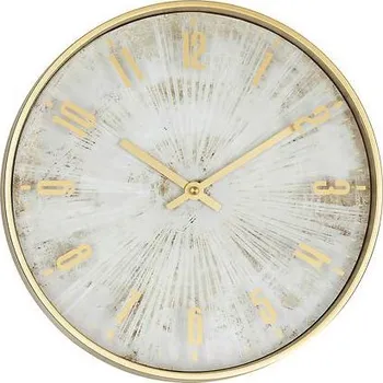 Hodiny Nástěnné hodiny zlaté Izzie 30 cm Atmosphera moderní tiché do obýváku nebo ložnice