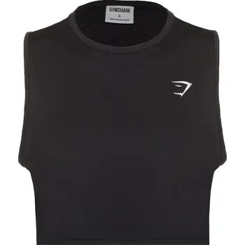 GYMSHARK Dámský fitness top Training Crop Tank XL ČERNÁ