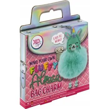 kreativní sada Vytvoř si vlastního Nadýchaného Jednorožce tyrkysový přívěsek na kabelku - kreativní sada